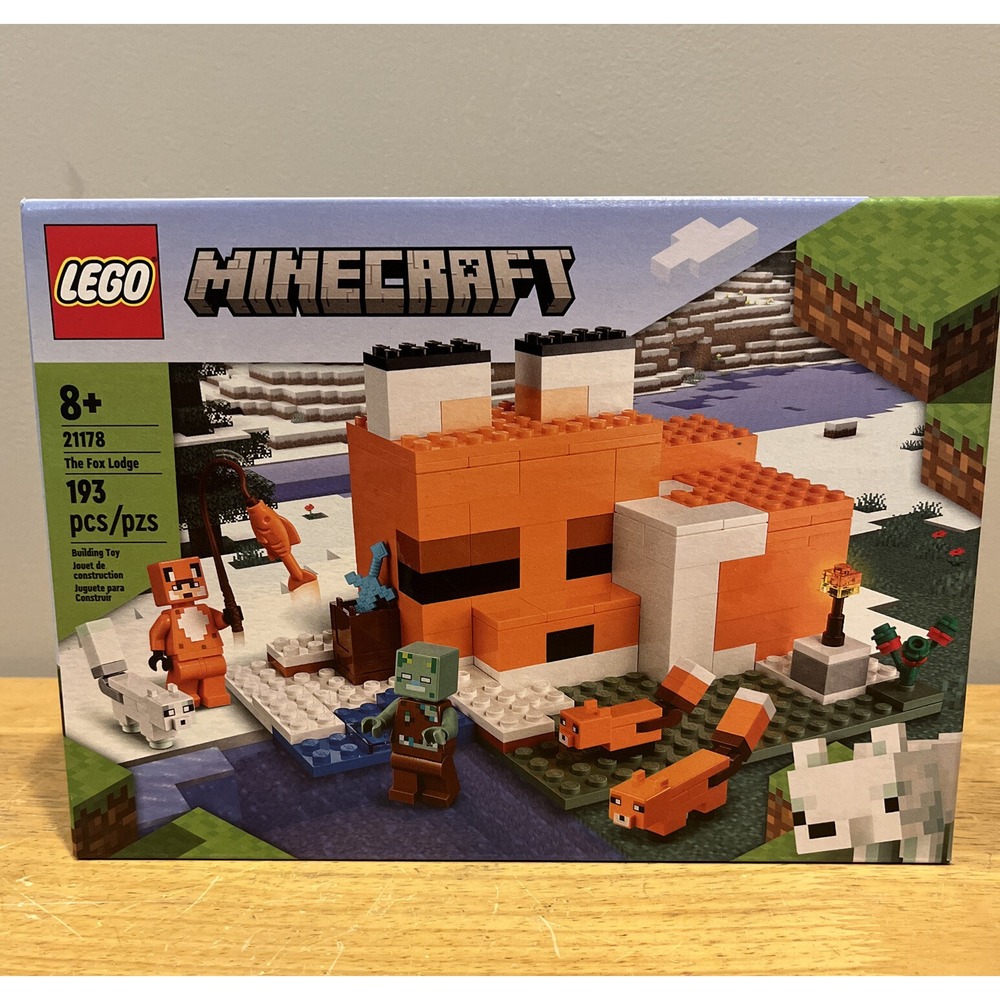 LEGO Minecraft The Fox Lodge 21178 Building Toy 193 Pcs Ages 8+ New
